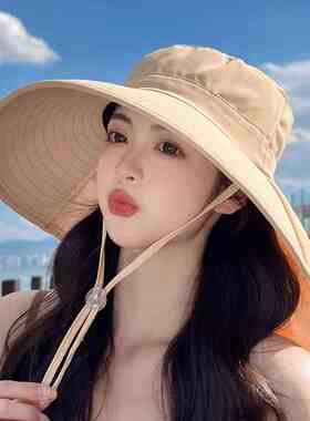 大帽檐防晒帽女2024新款