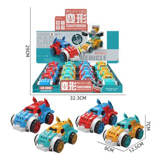 惯性撞击变形车人碰撞车模型男孩儿童玩具地摊电商自产自销吸塑