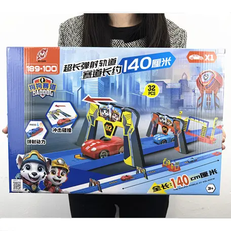 儿童弹射合金车回力车小汽车模型轨道跑车男孩玩具大礼品地摊赛车