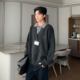 宽松百搭上衣 男韩版 假两件针织衫 高级感痞帅毛衣时尚 Hualun秋冬季