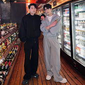 fit卫衣男套装 Hualun春秋痞帅男装 clean 运动休闲盐系男友风穿搭