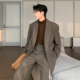 Hualun男士 一整套搭配 外套男款 高级感潮流羊毛西服套装 男休闲西装