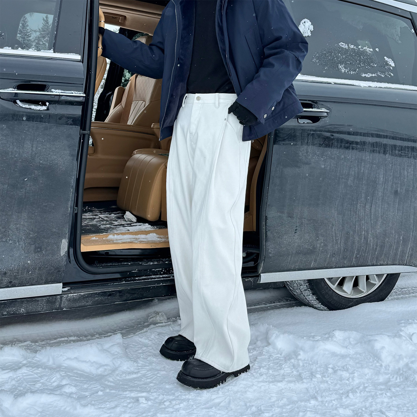 Hualun冬季加绒加厚长裤男款cleanfit直筒牛仔休闲裤男生纯棉裤子,男装,休闲裤,淘宝优惠券,粉丝福利购,淘宝优惠卷