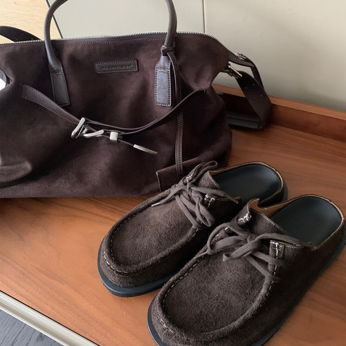 Hualun绒感勃肯鞋包头半拖鞋