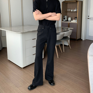 男韩版 喇叭裤 垂感裤 男款 子休闲百搭抗皱休闲裤 Hualun高智免烫西裤