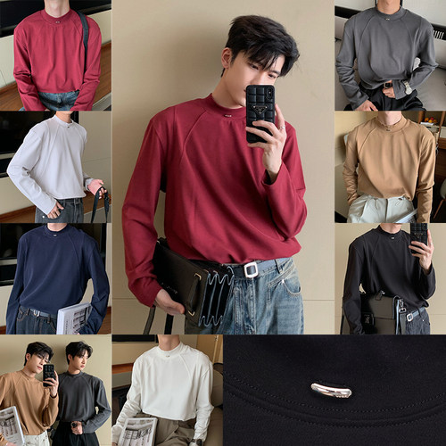 Hualun春秋长袖百搭T恤男打底衫