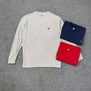 打底衫 长袖 男简约圆领纯色T恤宽松百搭内搭上衣 美式 K6082新款