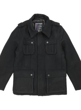 A2103外贸新款男装羊毛呢休闲外套秋冬翻领多口袋夹棉工装夹克