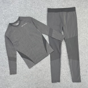 J2113外贸新款女装长袖长裤紧身打底套装吸湿排汗瑜伽服运动衣裤