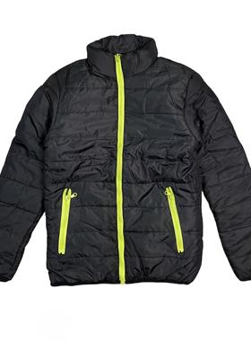 E4003-1冬季新款轻便休闲薄款男女棉衣外套活力撞色拉链立领棉服