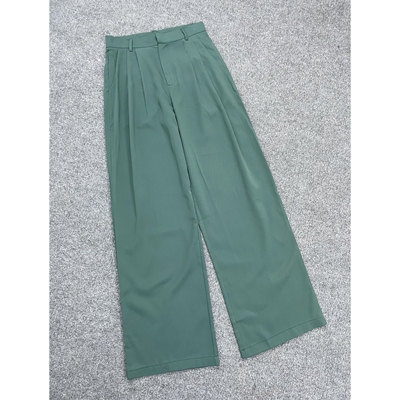 J3056外贸新款女装城市通勤高腰西裤长裤时尚垂感净色休闲阔腿裤