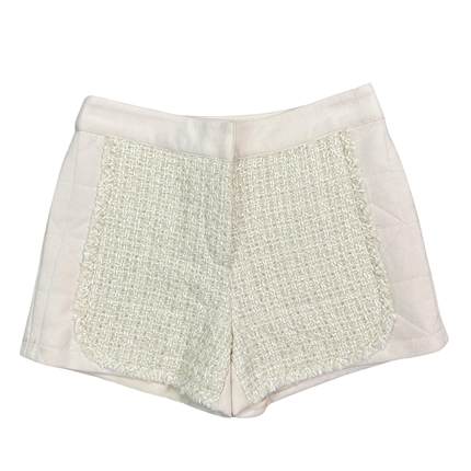 C6066春季新款粗花呢拼接韩版女裤侧边袋时尚短裤百搭阔腿裤靴裤