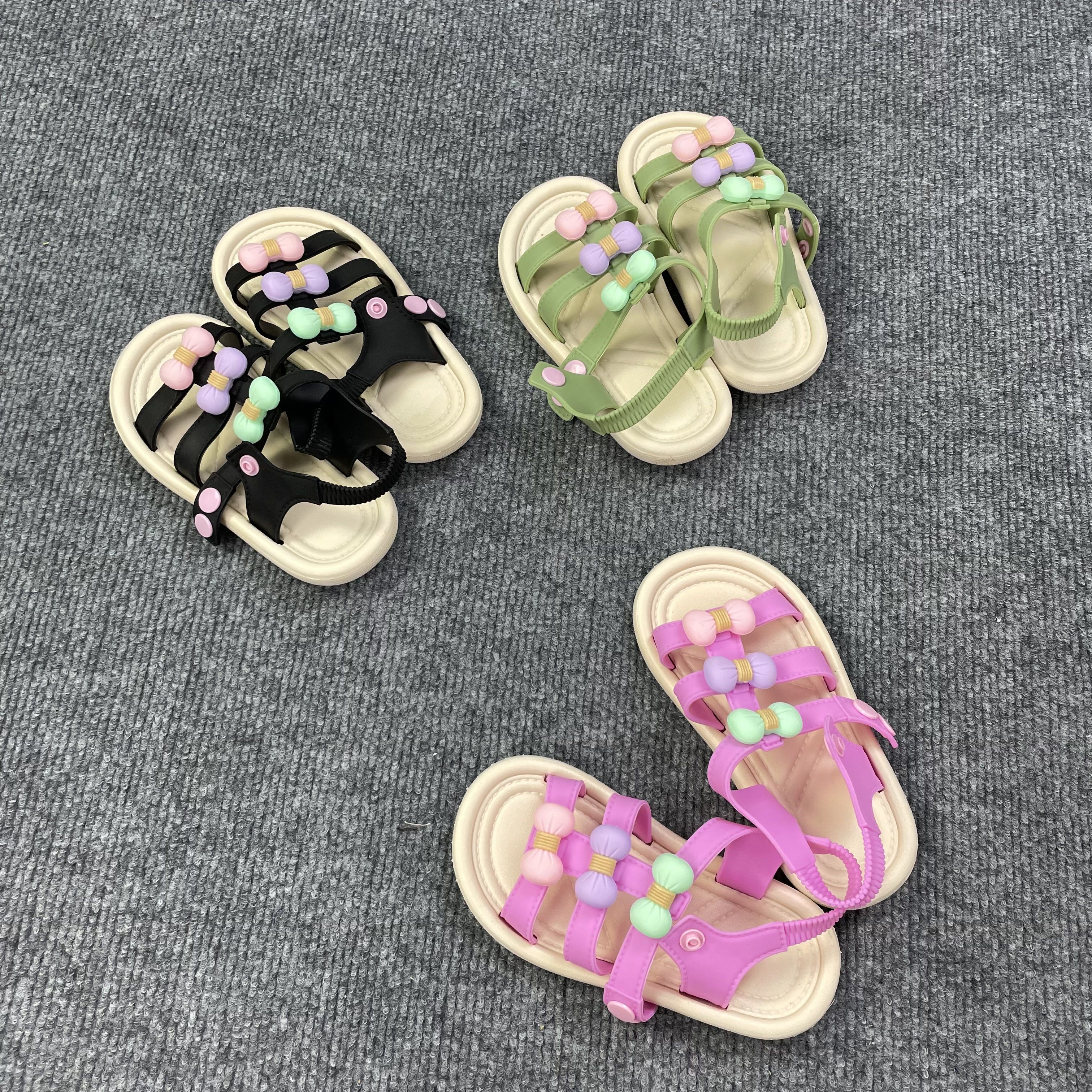 夏季新品儿童凉鞋防滑可湿水宝宝沙滩鞋女童玩水罗马软底鞋