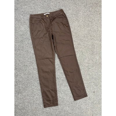 E6071外贸新款女装显瘦百搭涂层裤简约修身中高腰秋季休闲长裤