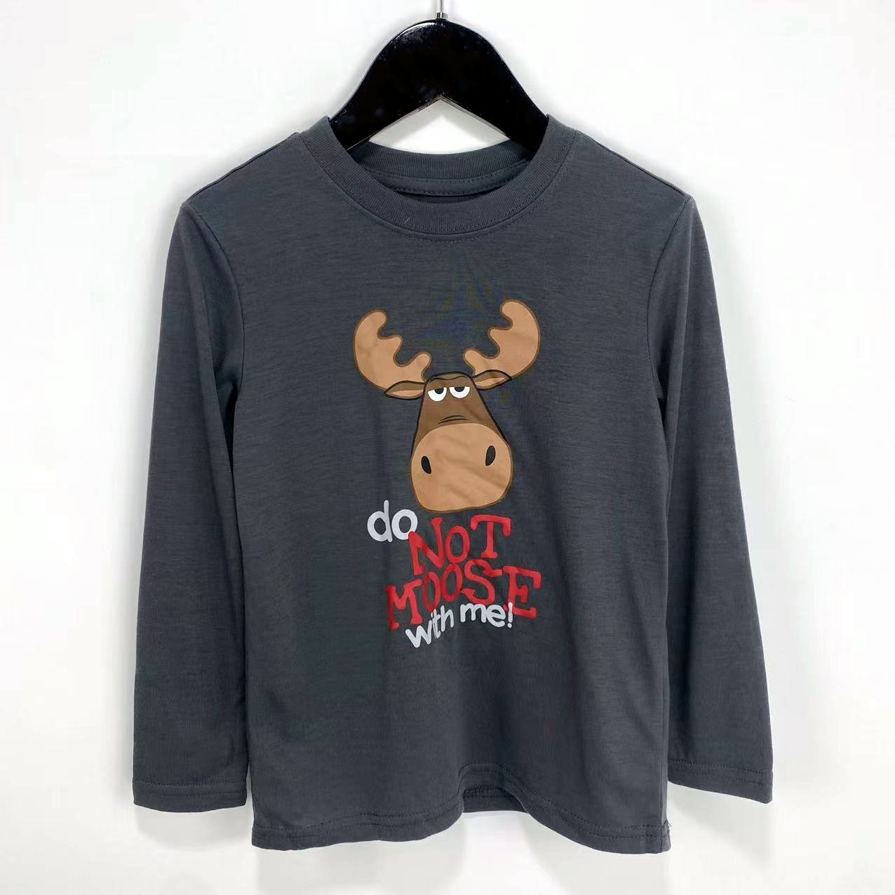 A2014外贸新款儿童圆领套头可爱印花上衣时尚休闲舒适长袖T恤