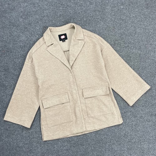 K6030外贸新款女装宽松按扣毛呢外套落肩袖大口袋气质呢子上衣