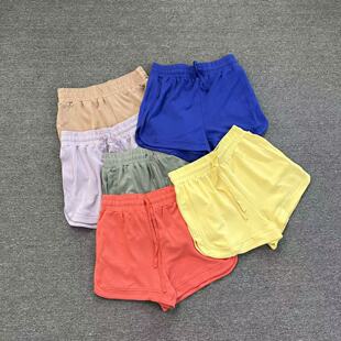 E7145夏季新款糖果色短裤女宽松高腰居家休闲外穿·热裤