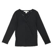 C2111外贸新款 针织上衣 显瘦弹力七分袖 女装 V领纯色冰丝上衣修身