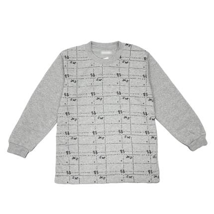 C2125日单新款印花抓绒圆领卫衣男女同款休闲宽松绒衫套头上衣