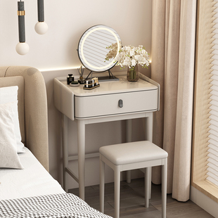 轻奢实木梳妆台小型卧室化妆桌迷你小户型实木化妆台小尺寸新款窄