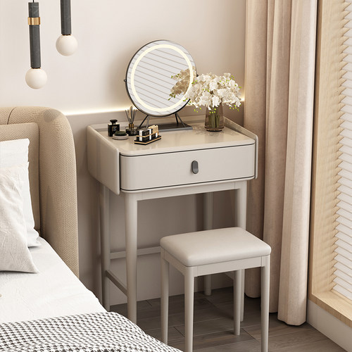 轻奢实木梳妆台小型卧室化妆桌