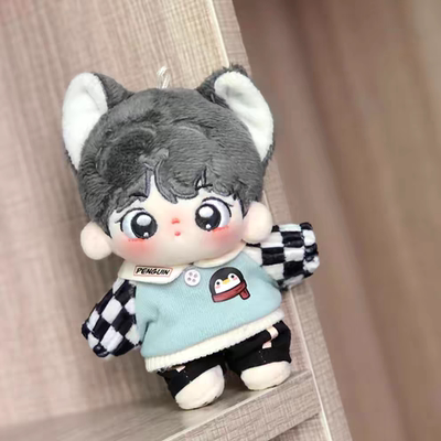 20cm可爱娃衣酷帅秋冬季男女无属性套装现货10厘米的棉花娃娃衣服