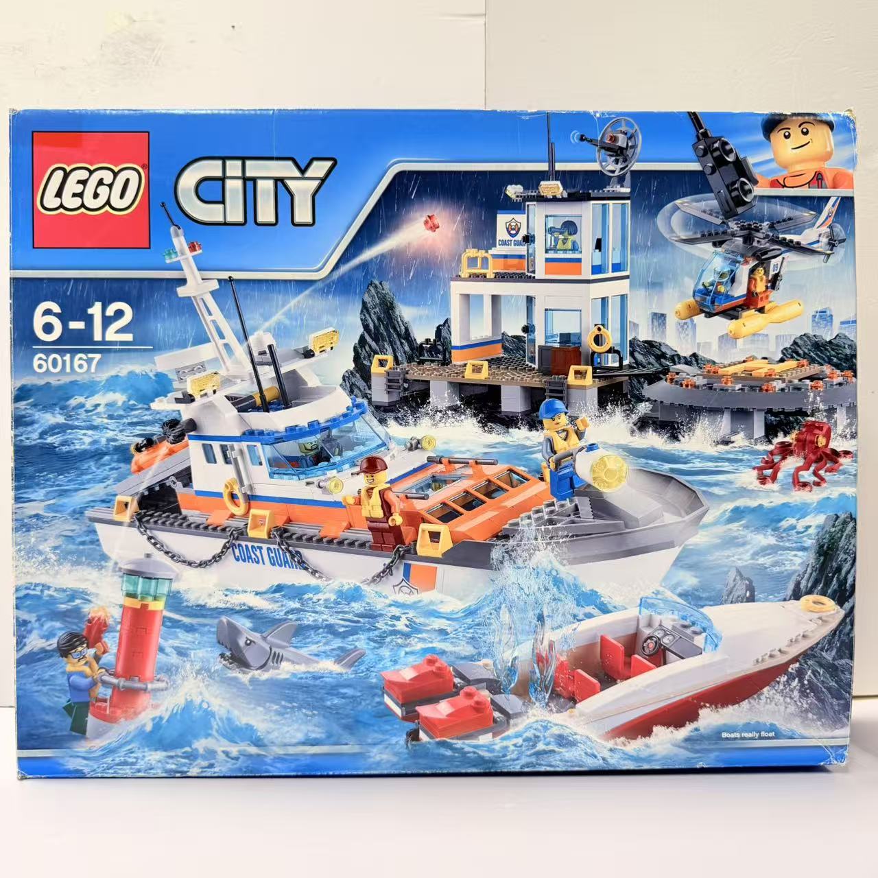 （二手）乐高LEGO 60167海岸警卫队基地 海景巡逻船拼插积木