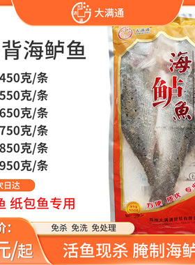 大满通新鲜冷冻开背腌制入味七星海鲈鱼纸包鱼烤鱼半成品整箱商用