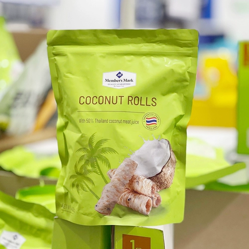 SAM Member Store Thailand Импортированный кокосовый аромат Roll (печенье) 400 г кокосовой хрустящий хрустящий сладкий и сладкий супермаркет покупки