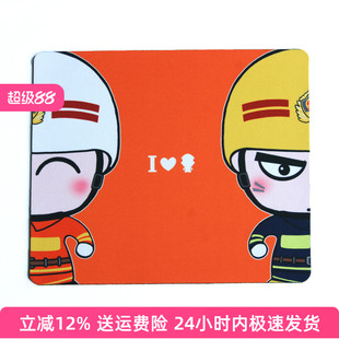 警察蜀黍原创卡通电脑办公桌垫—叱咤小警系列鼠标垫消防版