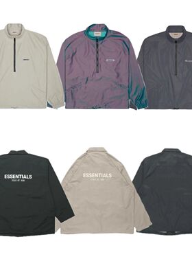 FOG FEAR OF GOD ESSENTIALS反光夹克高街半拉链冲锋衣潮
