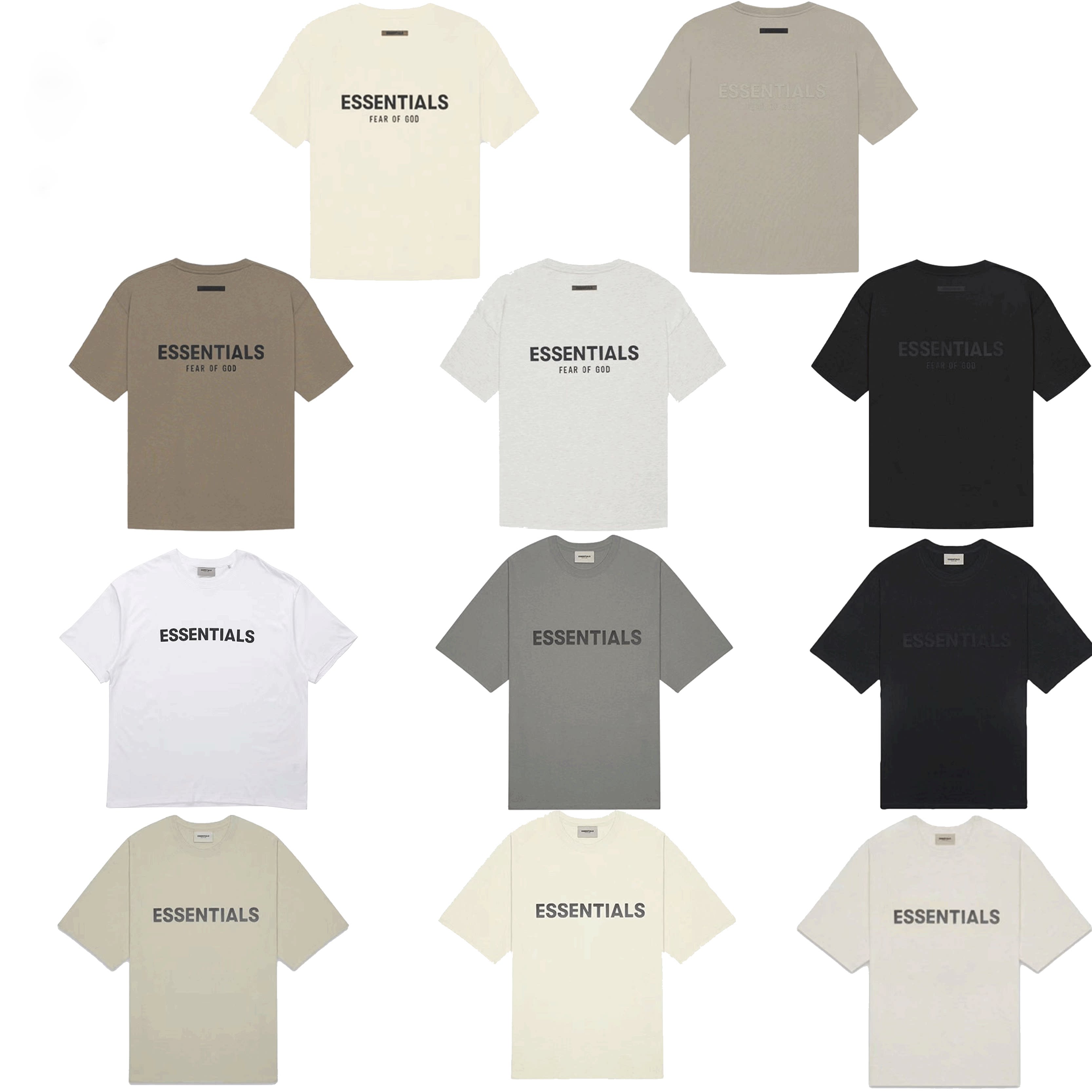 fog fear of god essentials新款21ss字母标语短袖复线t恤高街潮
