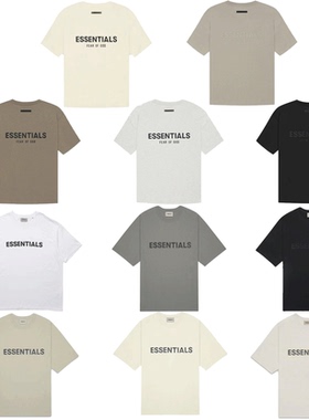 FOG Fear Of God Essentials新款21ss字母标语短袖复线T恤高街潮
