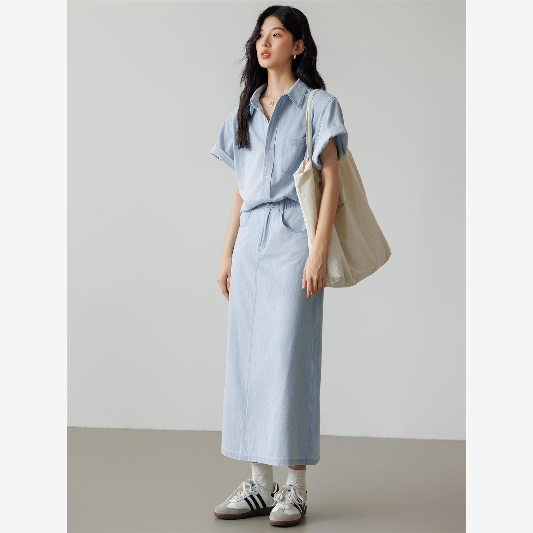 夏季衬衫套裙女2024新款