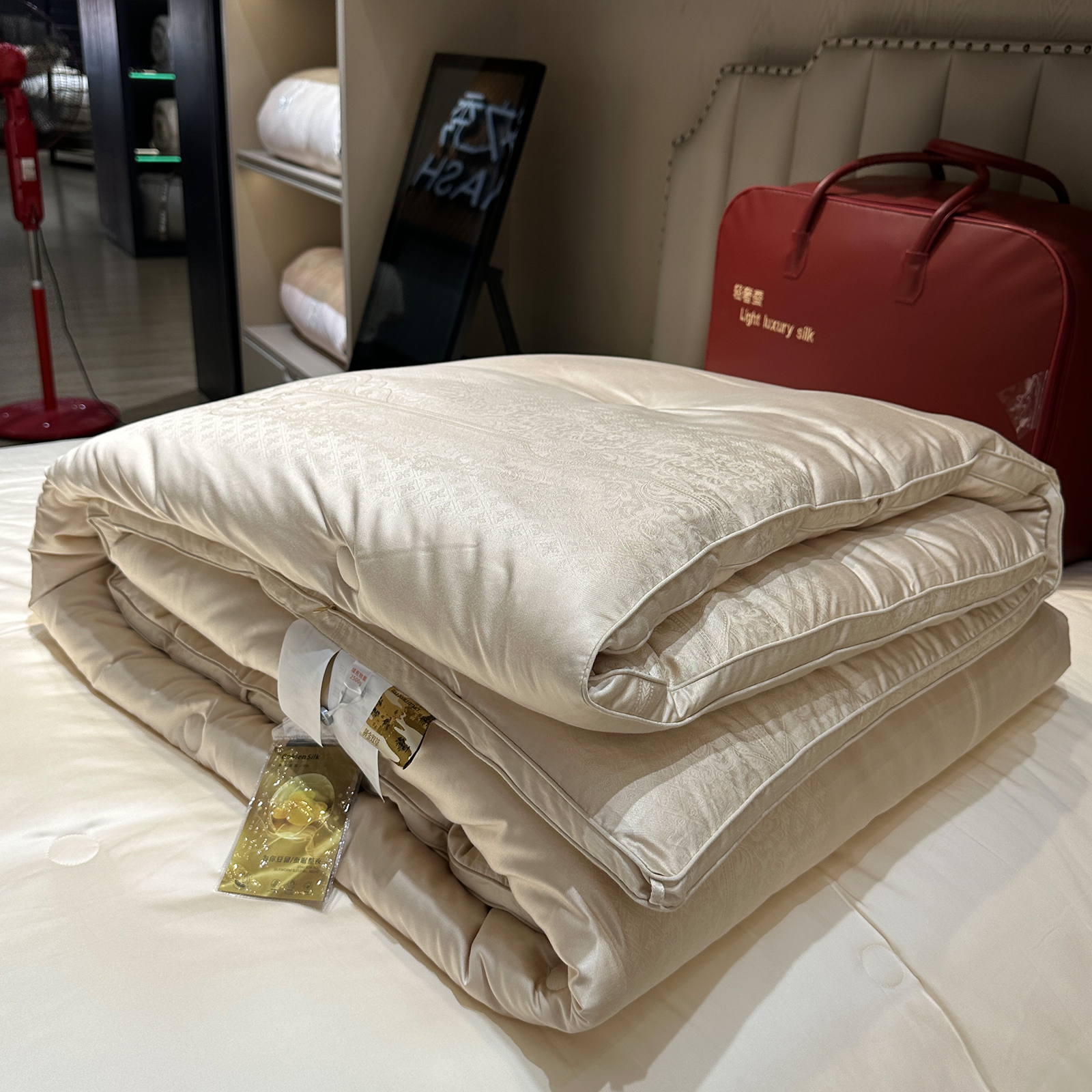 商场100%桑蚕丝大豆纤维双萃冬被