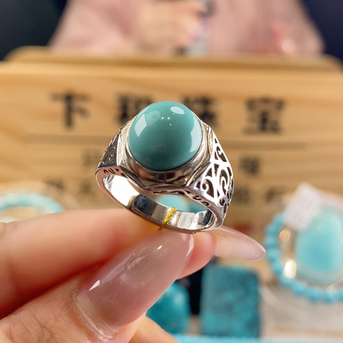 丫角山925银镶嵌戒指
