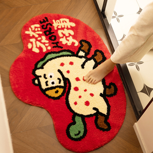2026新年装饰马年创意地垫家用入户门卫浴卧室门口地毯防滑吸水垫