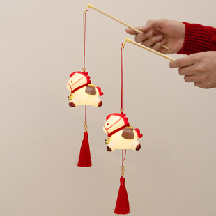 新年小马灯笼2026新款儿童手提元宵花灯过年春节礼物马年创意礼品