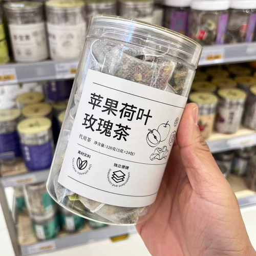 胖东来代购苹果荷叶玫瑰茶120g