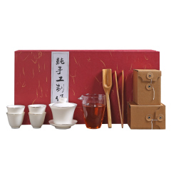 高端羊脂玉白瓷高档茶叶礼盒包装盒空盒茶具普洱茶饼散茶盒礼品盒