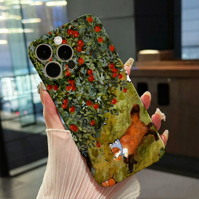田园风动物园适用iPhone16/15promax手机壳菲林华为pura70油画荣耀300苹果14/13小米15vivoiQOO12红米note11
