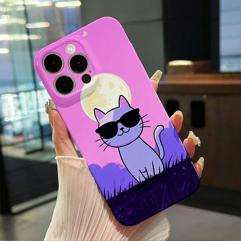 超酷眼镜猫适用iphone16/15promax手机壳菲林华为pura70小众mate60nova13软苹果14小米15红米k80vivos20硬壳