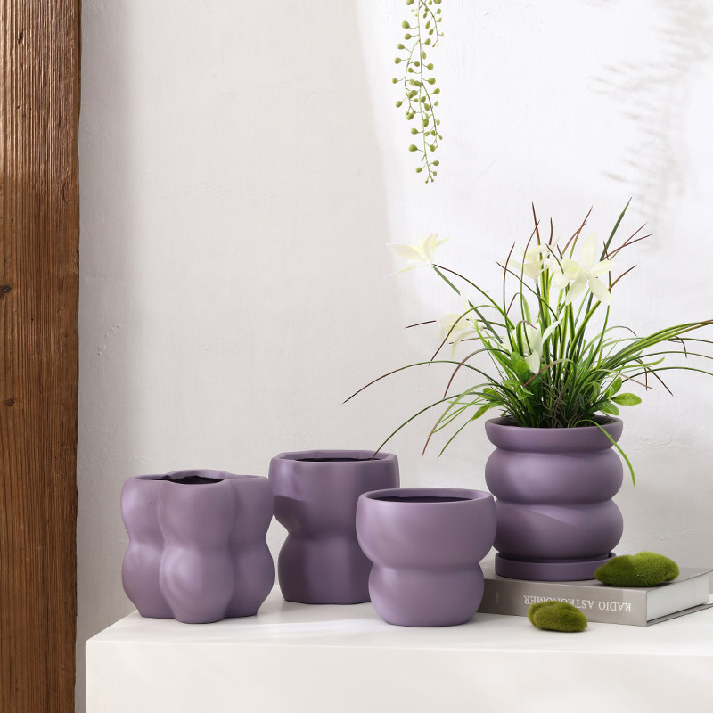 彩色素烧白陶土花盆透气吸水粗陶瓷耐用有孔带托盘盆栽绿植蝴蝶兰,鲜花速递/花卉仿真/绿植园艺,花盆,淘宝优惠券,粉丝福利购,淘宝优惠卷