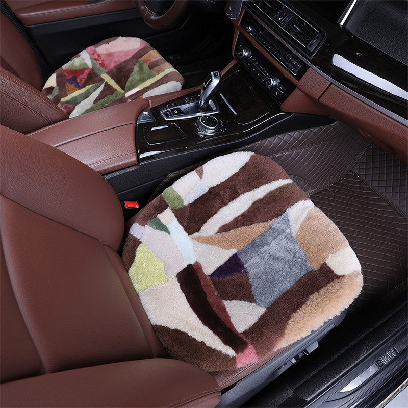 皮毛一体保暖冬季座椅垫