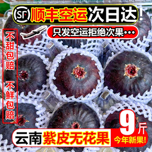 特级果青红皮孕妇9 紫皮无花果4500g新鲜水果爆甜当季 顺丰空运