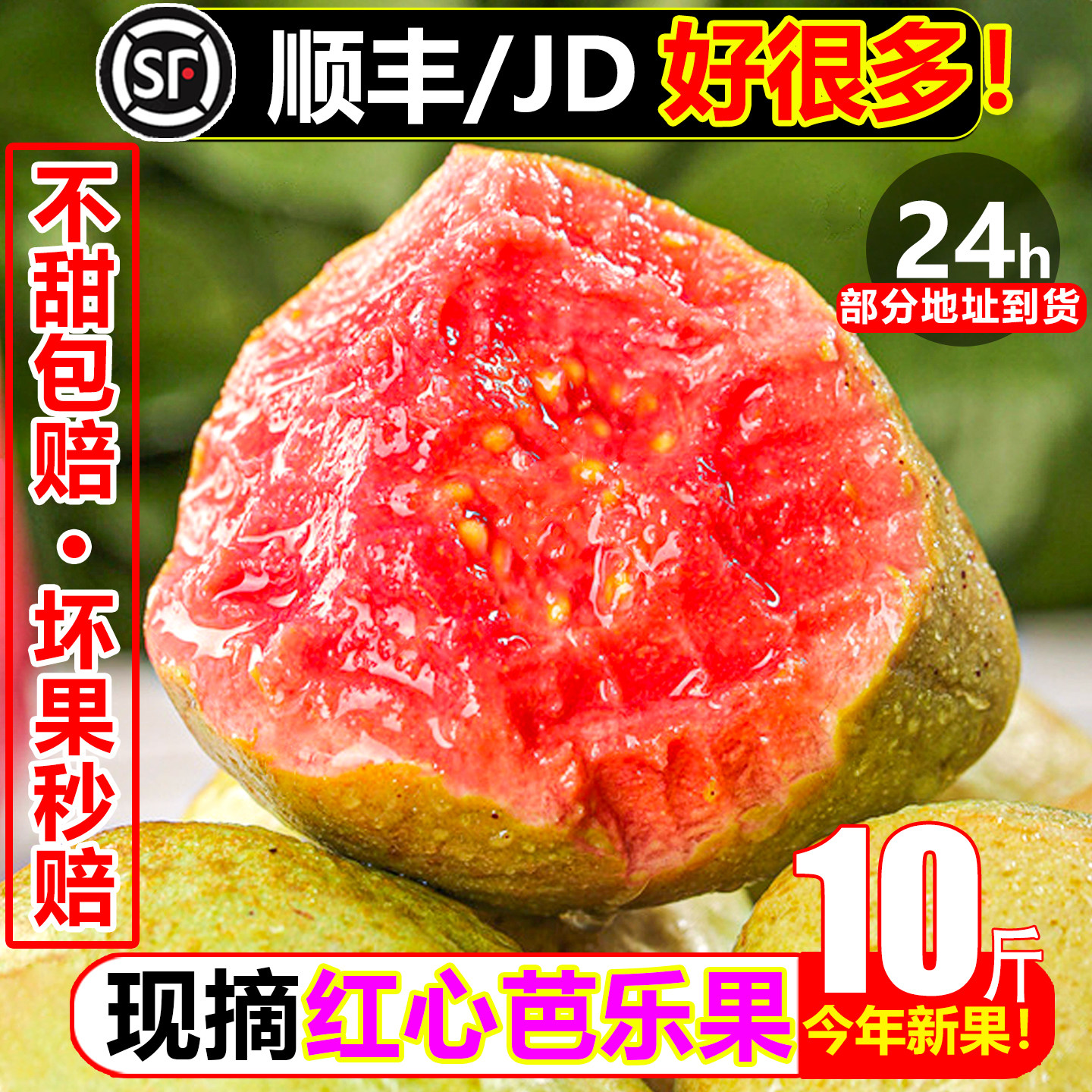 软糯红心芭乐10斤新鲜水果软甜番石榴奶油翻潘藩鸡屎果新鲜巴乐果