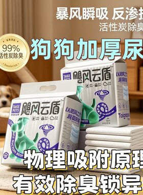 飓风云盾狗狗尿垫加厚除臭吸水防漏一次性宠物隔尿垫猫用尿片大码