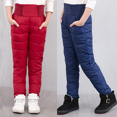 童装羽绒内胆加厚保暖高腰棉裤