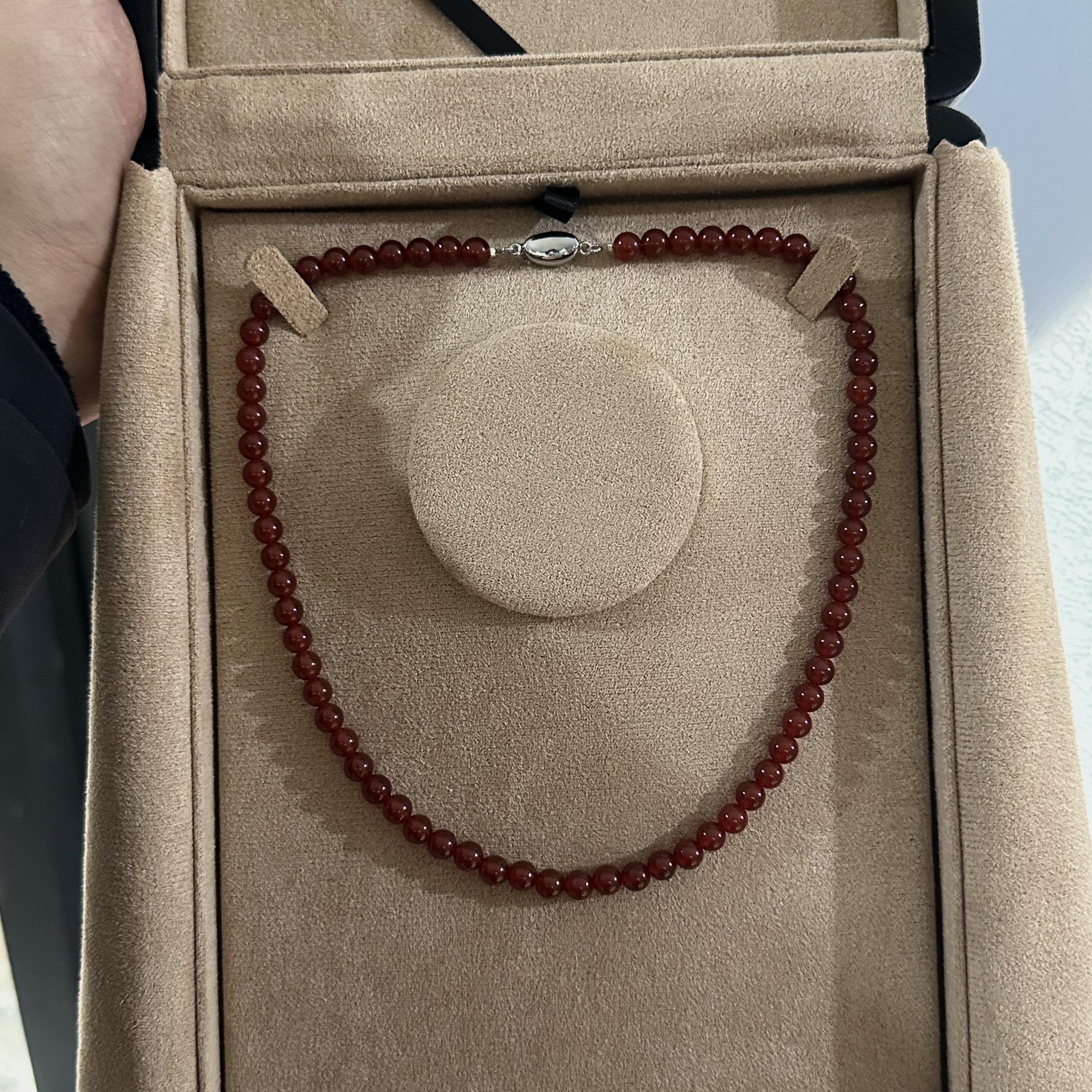 天然红玛瑙项链女红色珠子串珠小众高级感锁骨链新款颈链,珠宝/钻石/翡翠,颈饰,淘宝优惠券,粉丝福利购,淘宝优惠卷