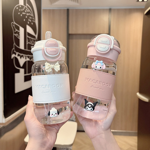便携耐高温吸管玻璃杯